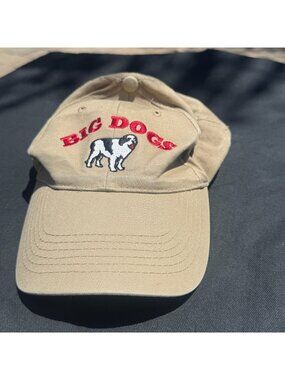 Vtg Big Dogs Beige Khaki Sports Cap